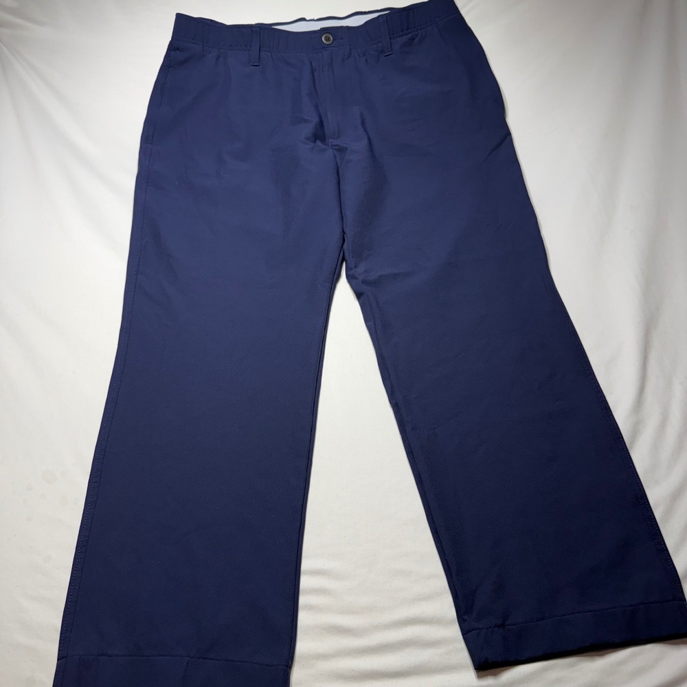 Under Armour Mens UA Golf Tapered Pants Navy Blue 38/32 Stretch Straight Leg